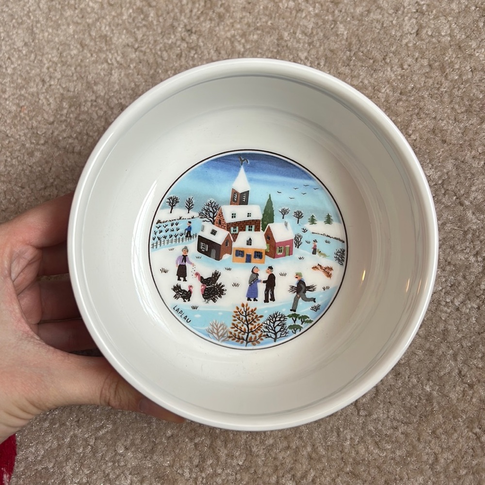 🎉HP! Villeroy & Boch Porcelain Holiday Bowl